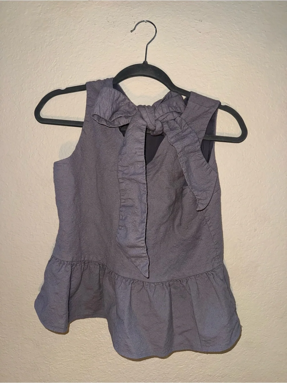 Preppy Women’s Peplum Tank Top in Lavender Gray